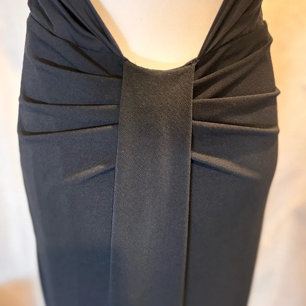 Rachel Zoe Amara Evening Gown Elegant Black Sleeveless Gown 8 NWT Black Tie New! - Picture 7 of 11